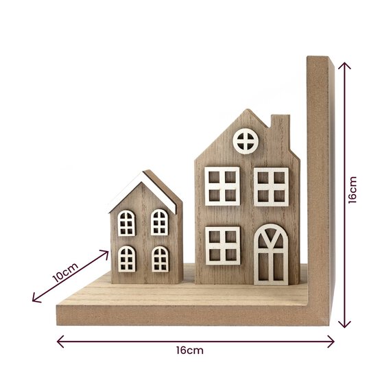 Wooden House Bookends 2 Pack image number 4