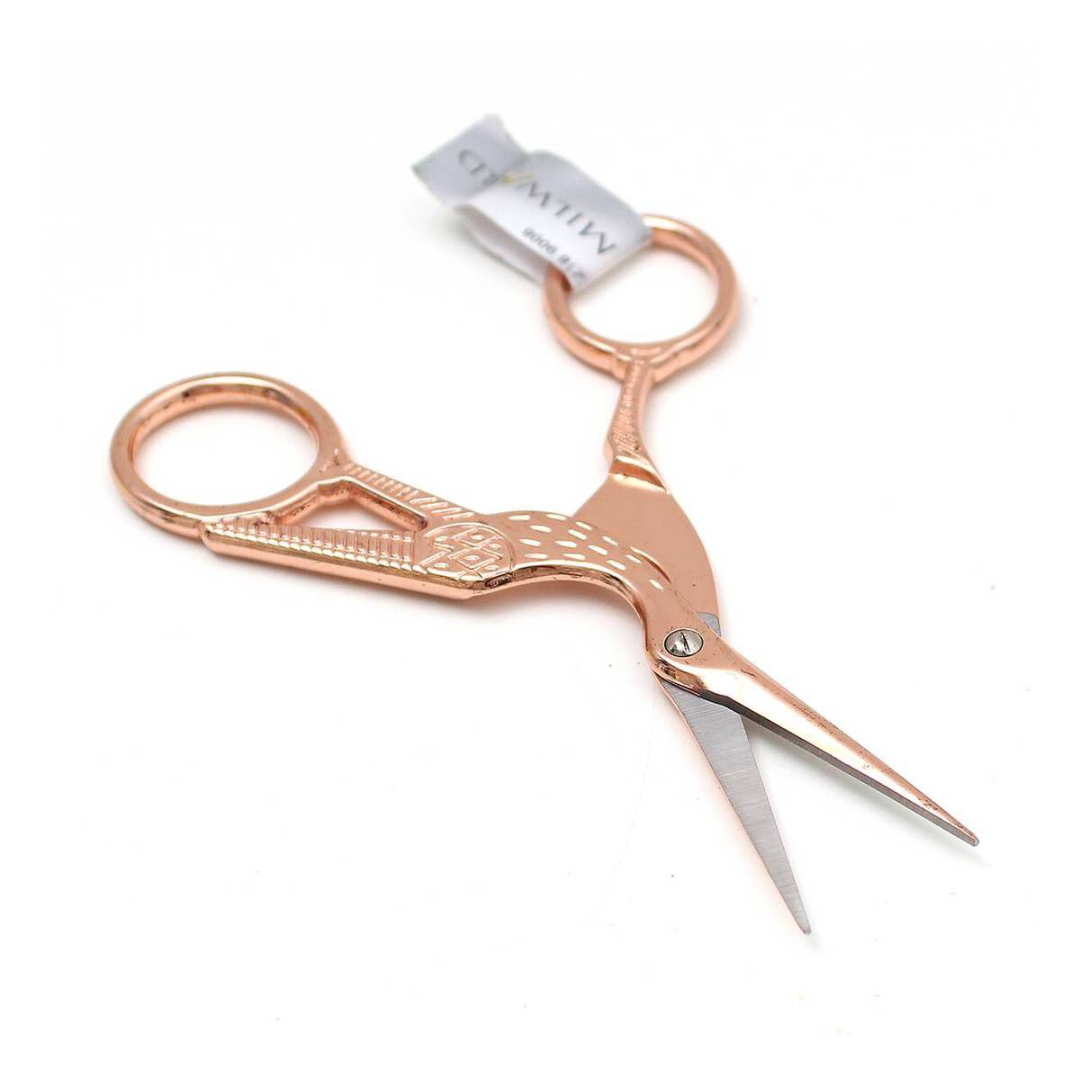 Milward Rose Gold Stork Embroidery Scissors Hobbycraft