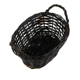 Brown Oval Willow Basket 20cm x 15cm