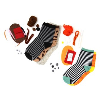 Make Your Own Sock Puppet Kit 5 Pack