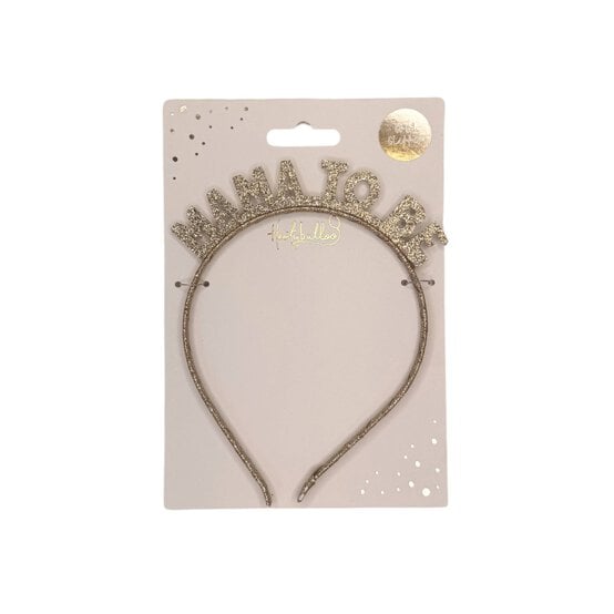 Mama to Be Gold Glitter Headband image number 1