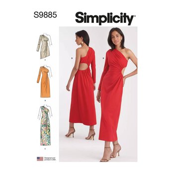 Simplicity Women's Dress Sewing Pattern S9885 (K5 8-16)