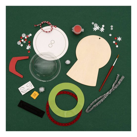 Make Your Own Santa Snow Globe Decoration Kit  image number 2