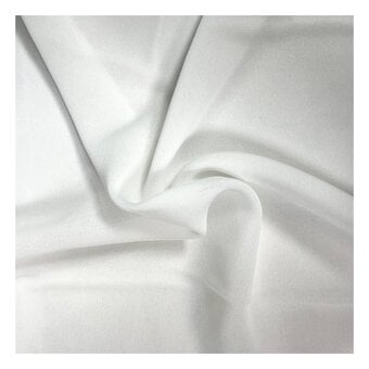 White Crepe Georgette Fabric by the Metre