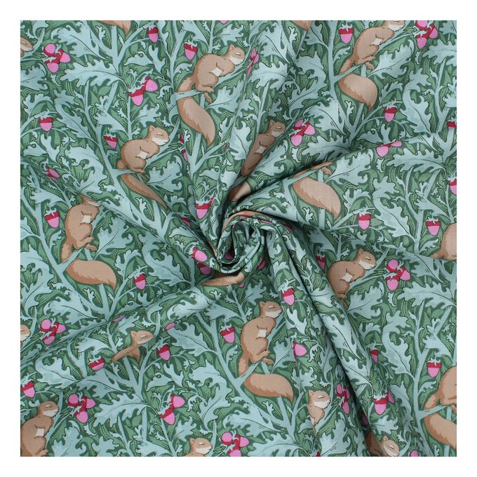 Tilda Hibernation Squirrel Dreams Sage Fabric by the Metre | Hobbycraft