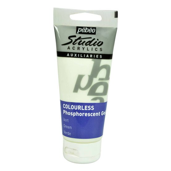 Pebeo Colourless Phosphorescent Gel 100ml image number 1
