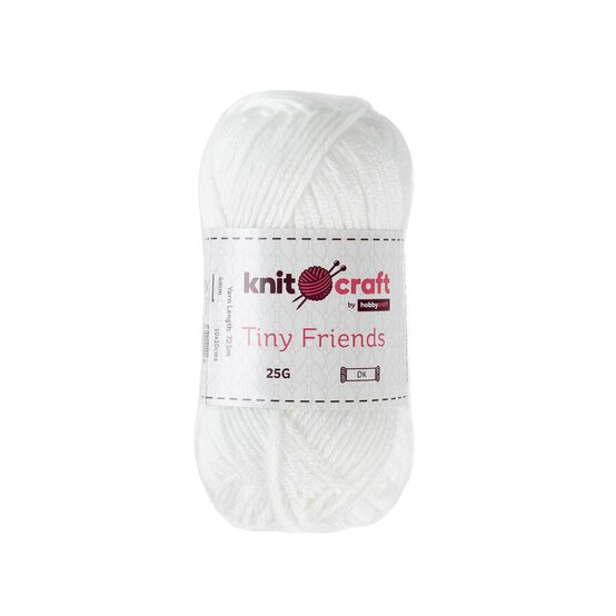 Knitcraft White Tiny Friends Yarn 25g