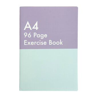 Purple and Blue Exercise Book A4 