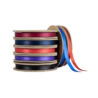 Purple Double-Faced Satin Ribbon 6mm x 5m image number 5