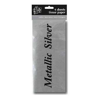Silver Tissue Paper 4 Sheets