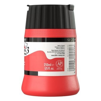 Daler-Rowney System3 Fluorescent Red Screen Printing Acrylic Ink 250ml
