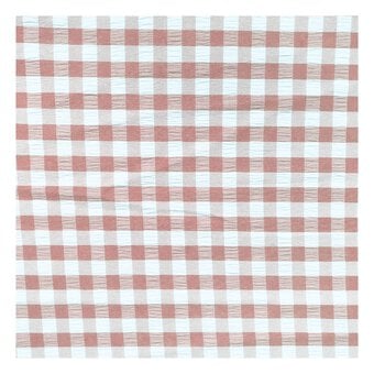 Pink Large Crinkle Gingham Fabric by the Metre image number 2