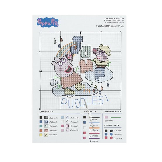 Peppa Pig and Puddles Mini Cross Stitch Kit image number 4