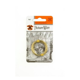 X No. 1 Brass Picture Wire 3m