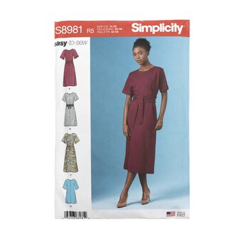Simplicity Women's Dress Sewing Pattern S8981 (R5 14-22)