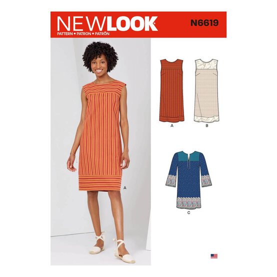 New Look Women's Dress Sewing Pattern N6619 image number 1