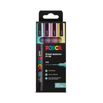 Uni-ball Posca Soft PC-3M Marker Pens 4 Pack