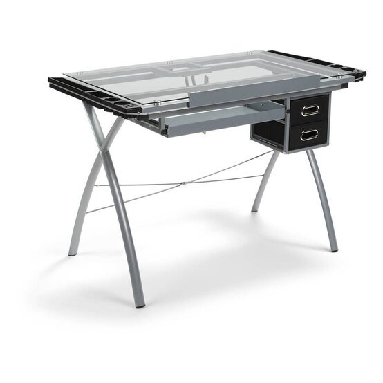 Glass Top Art Desk 75cm x 111cm x 60cm image number 2