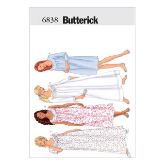 Butterick Petite Nightgown Sewing Pattern 6838 (XS-M)