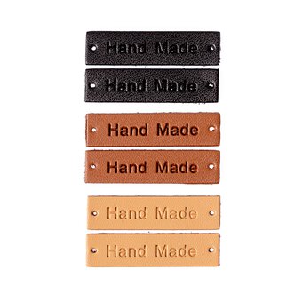 Leather Handmade Labels 6 Pack