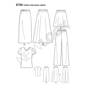 New Look Women's Separates Sewing Pattern 6730