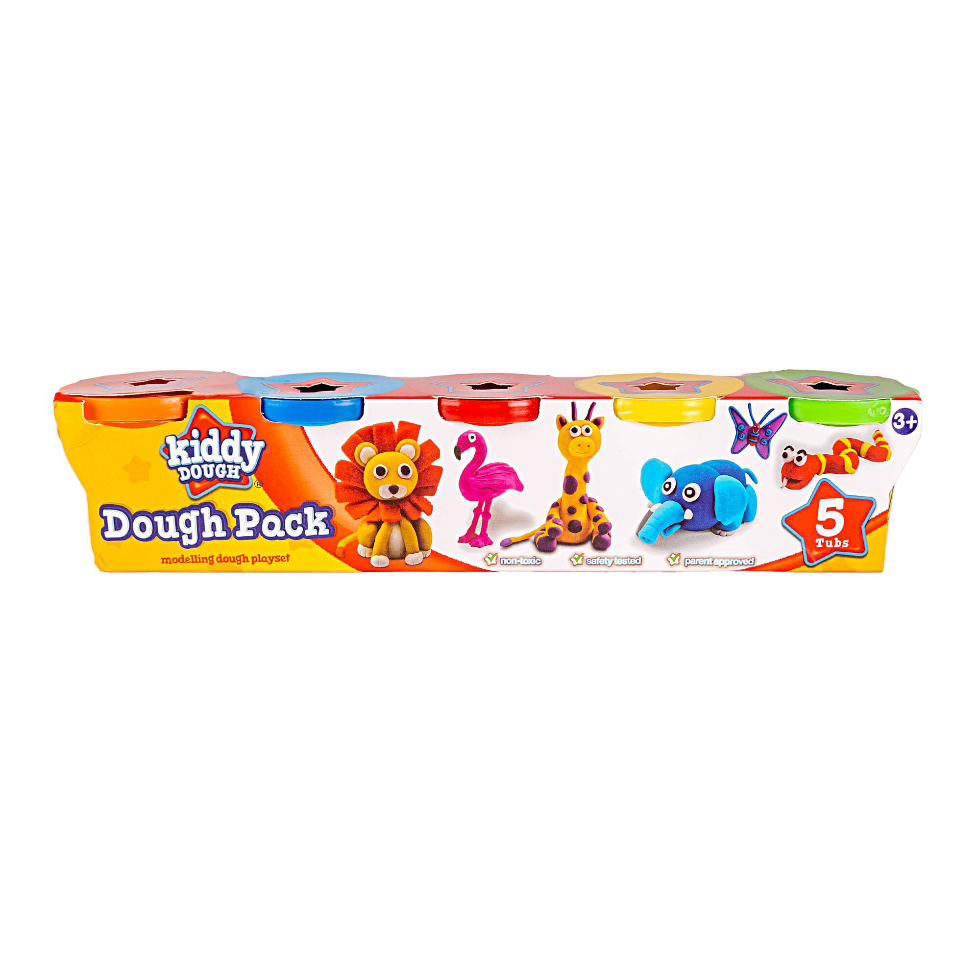 Kiddy Dough Primary Colours 113g 5 Pack Hobbycraft