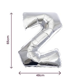Extra Large Silver Foil Letter Z Balloon