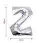 Extra Large Silver Foil Letter Z Balloon image number 2