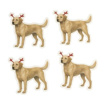 Antler Dog Card Toppers 4 Pack