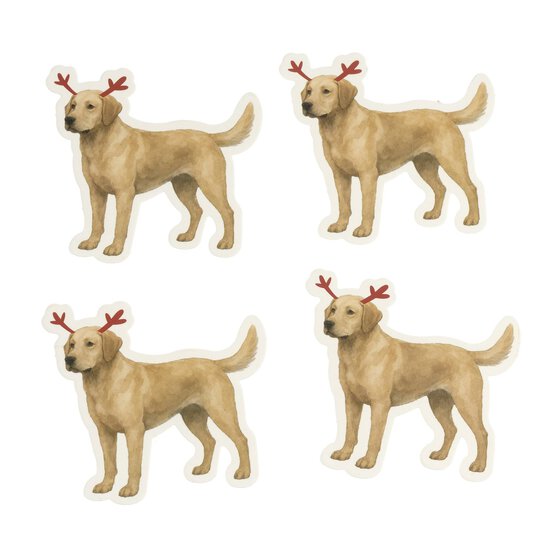 Antler Dog Card Toppers 4 Pack image number 1