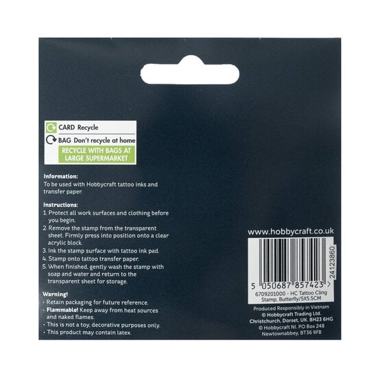 Butterfly Tattoo Cling Stamp image number 5