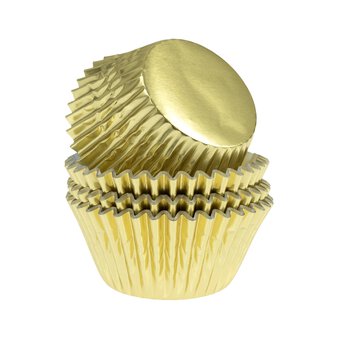 Whisk Gold Foil Cupcake Cases 50 Pack