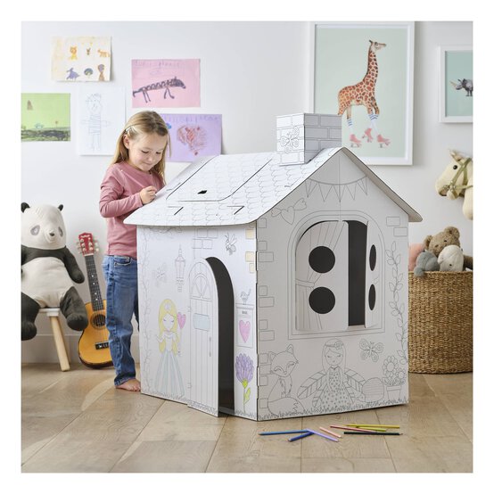 Colour-In Cardboard Unicorn House image number 1