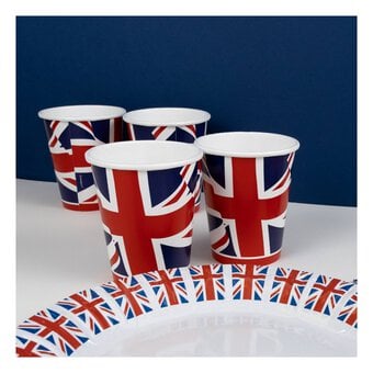 Union Jack Flag Cups 250ml 8 Pack