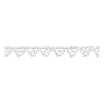 White Clover Guipure Lace Trim by the Metre