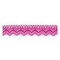 Cerise 25mm Scallop Cotton Lace Trim by the Metre image number 1