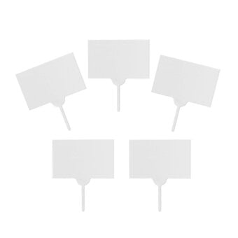 Clear Rectangle Acrylic Cake Toppers 6cm x 7cm 5 Pack
