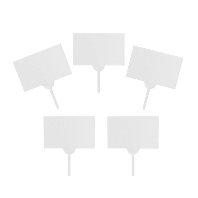 Clear Rectangle Acrylic Cake Toppers 6cm x 7cm 5 Pack image number 1