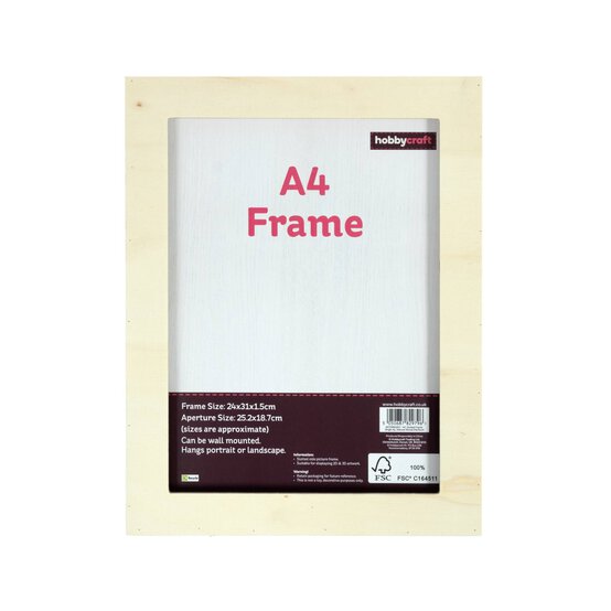 Natural Wood Slotted Frame A4 image number 3