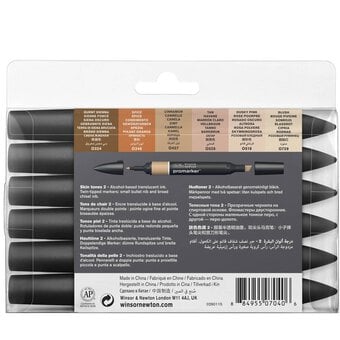 Winsor & Newton Skin Tone Promarkers Set 2 6 Pack image number 3