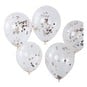 Ginger Ray Rose Gold Confetti Balloons 5 Pack image number 1