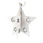 White Wooden Star Decoration 10cm image number 2