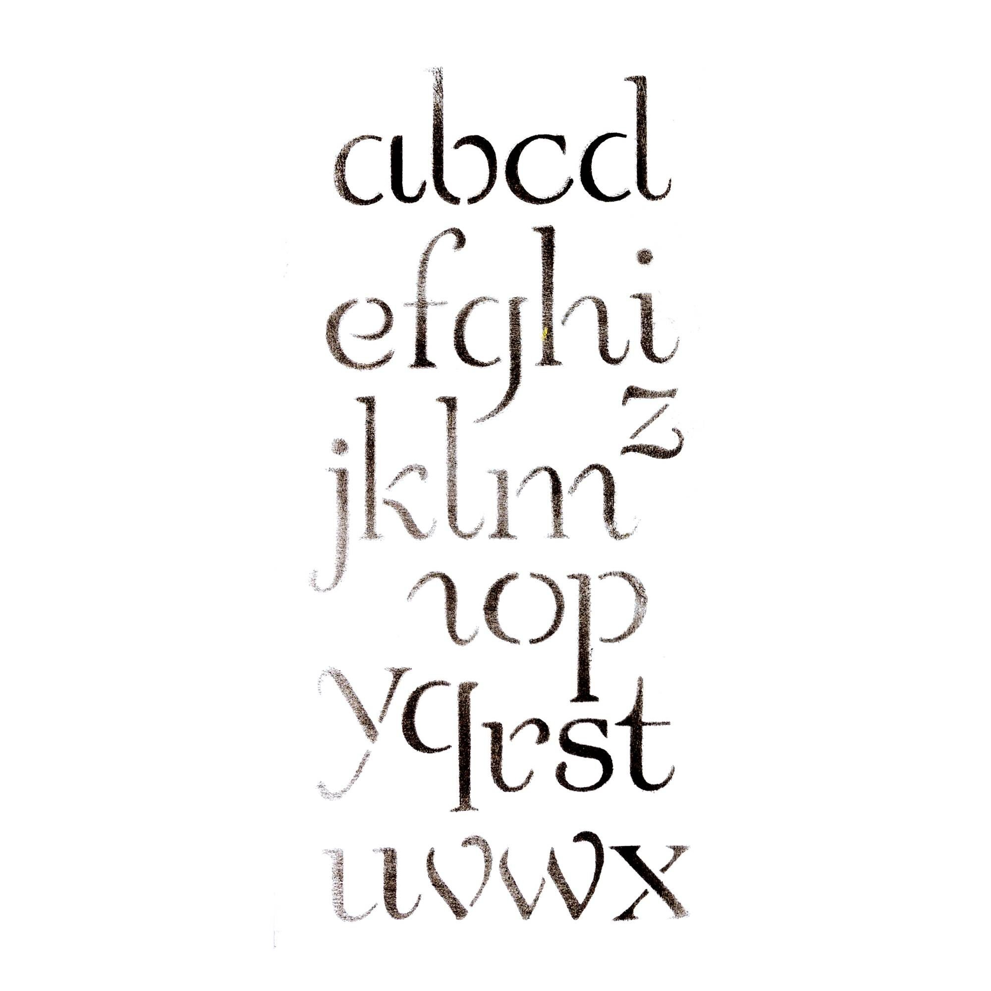 Lowercase Alphabet Stencil 10cm x 25cm Hobbycraft