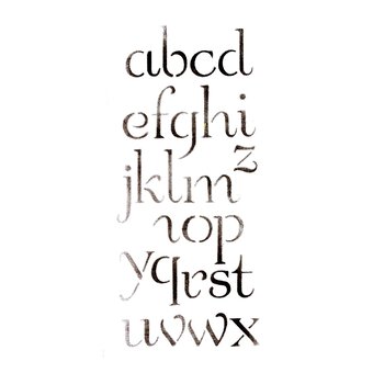 Lowercase Alphabet Stencil 10cm x 25cm  image number 2