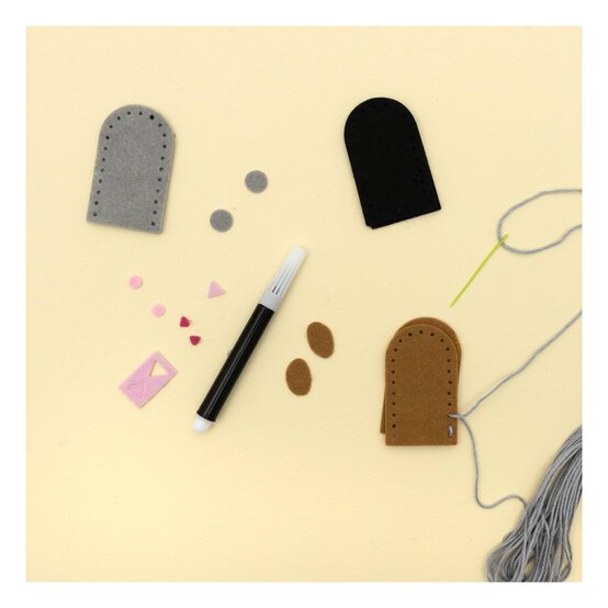 Make Your Own Felt Finger Puppets Kit image number 2