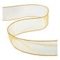 Bright Gold Wire Edge Organza Ribbon 63mm x 3m image number 1
