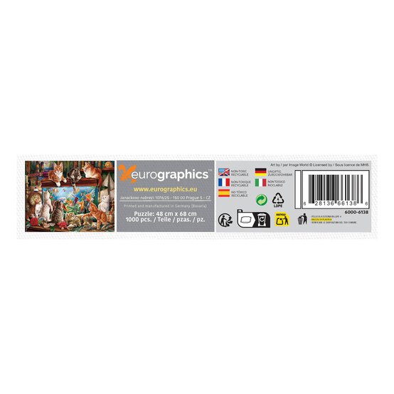 Eurographics Cats by the Aquarium Jigsaw Puzzle 1000 Pieces image number 3