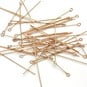 Beads Unlimited Rose Gold Plated Eyepins 50mm 45 Pack image number 1