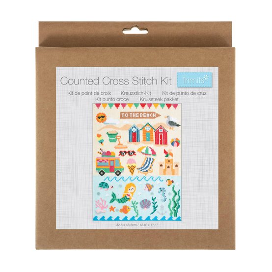 Trimits Large Seaside Counted Cross Stitch Kit image number 1