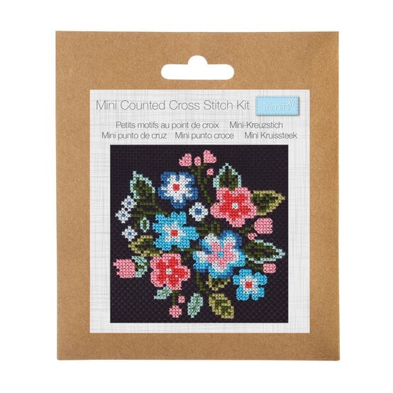 Trimits Posy Counted Cross Stitch Kit 13cm x 13cm image number 1